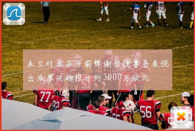 米兰对本菲卡前锋谢尔德鲁普表现出浓厚兴趣报价约3000万欧元